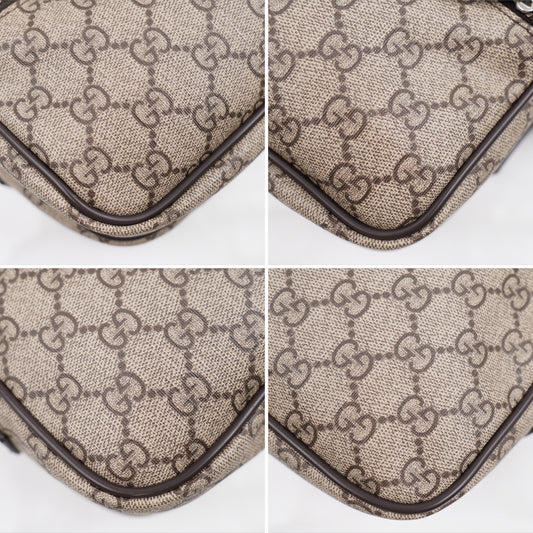 Gucci Camera GG Supreme Coated Canvas Crossbody Brown