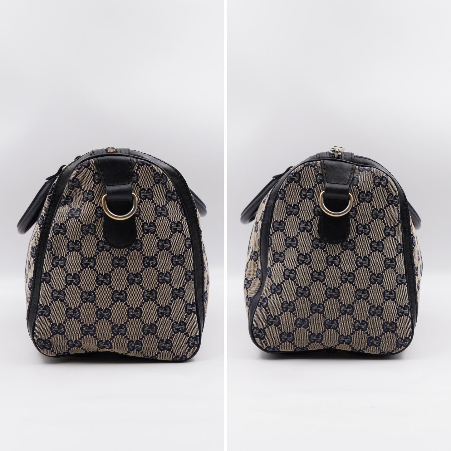 Gucci Web Boston GG Canvas Navy Blue