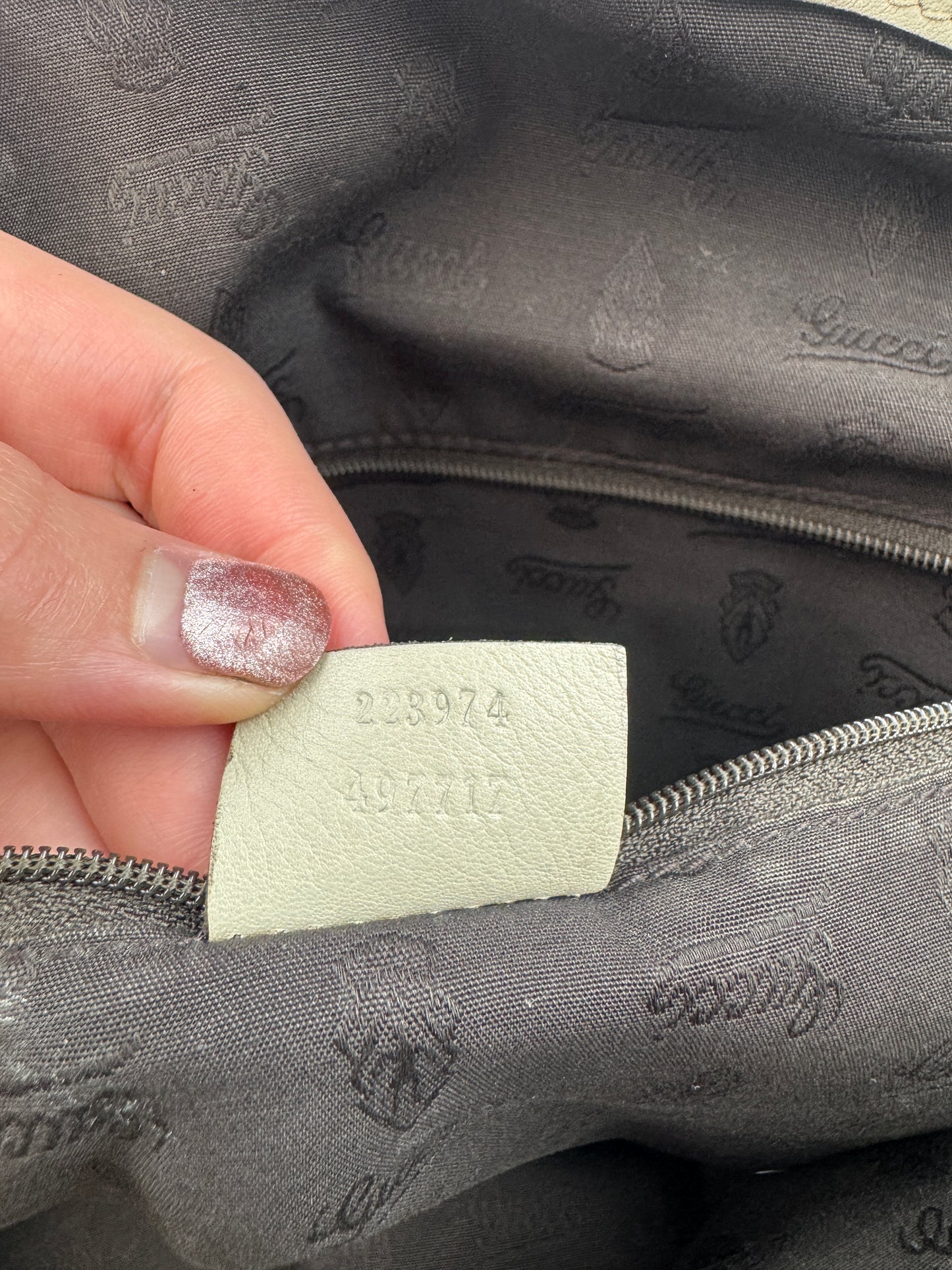 Gucci Sukey Boston GG Canvas White