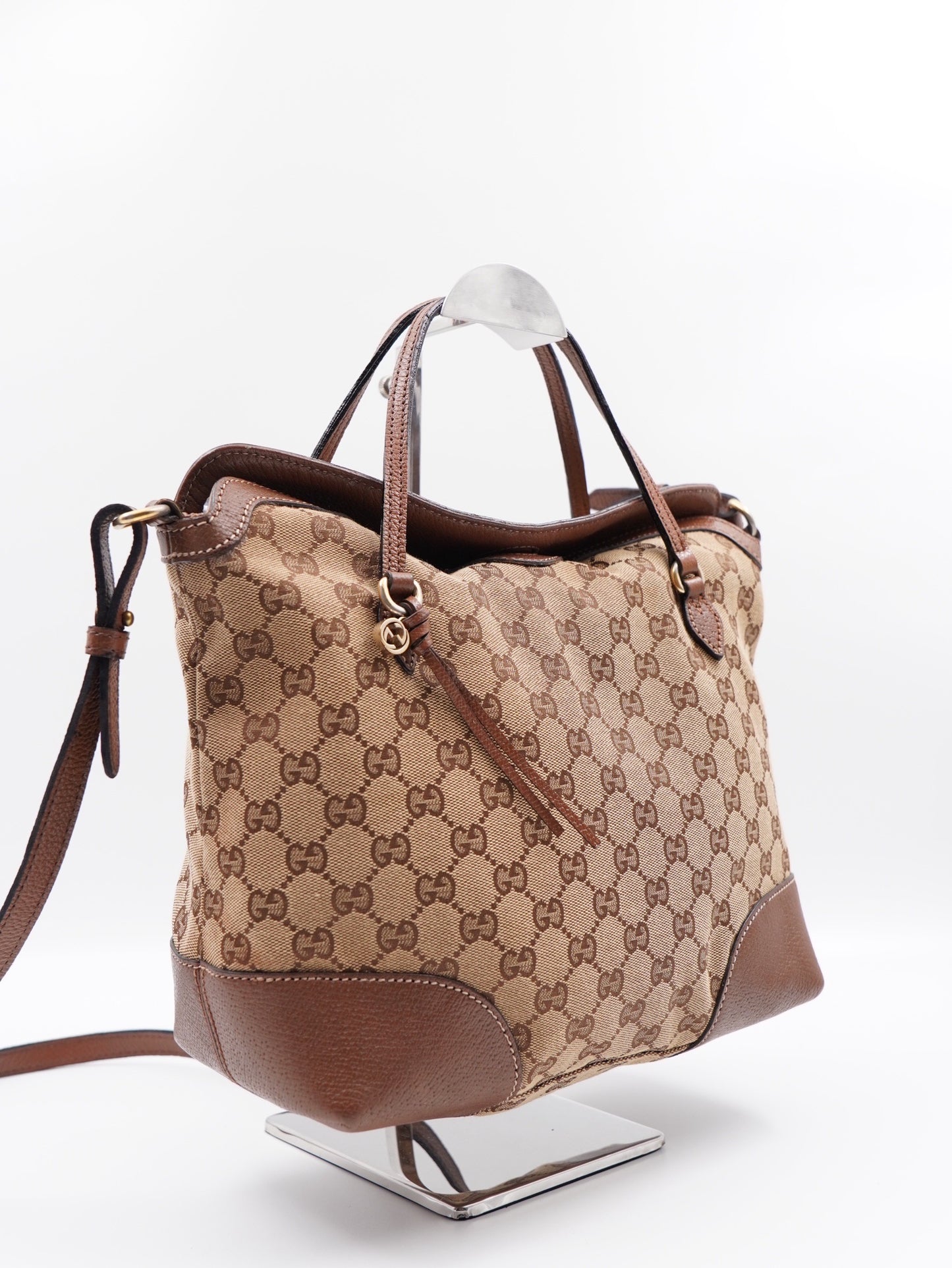 Gucci Bree Top Handle Convertible Brown