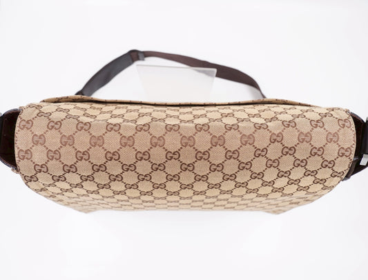 GUCCI GG Canvas Flap messenger Large (Vintage)