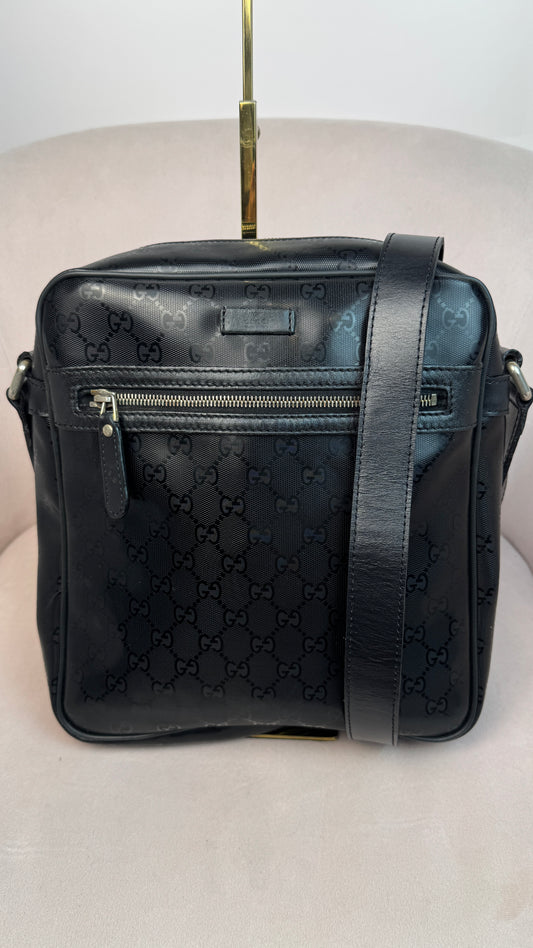 Gucci Front Zip GG Monogram Messenger (Vintage)