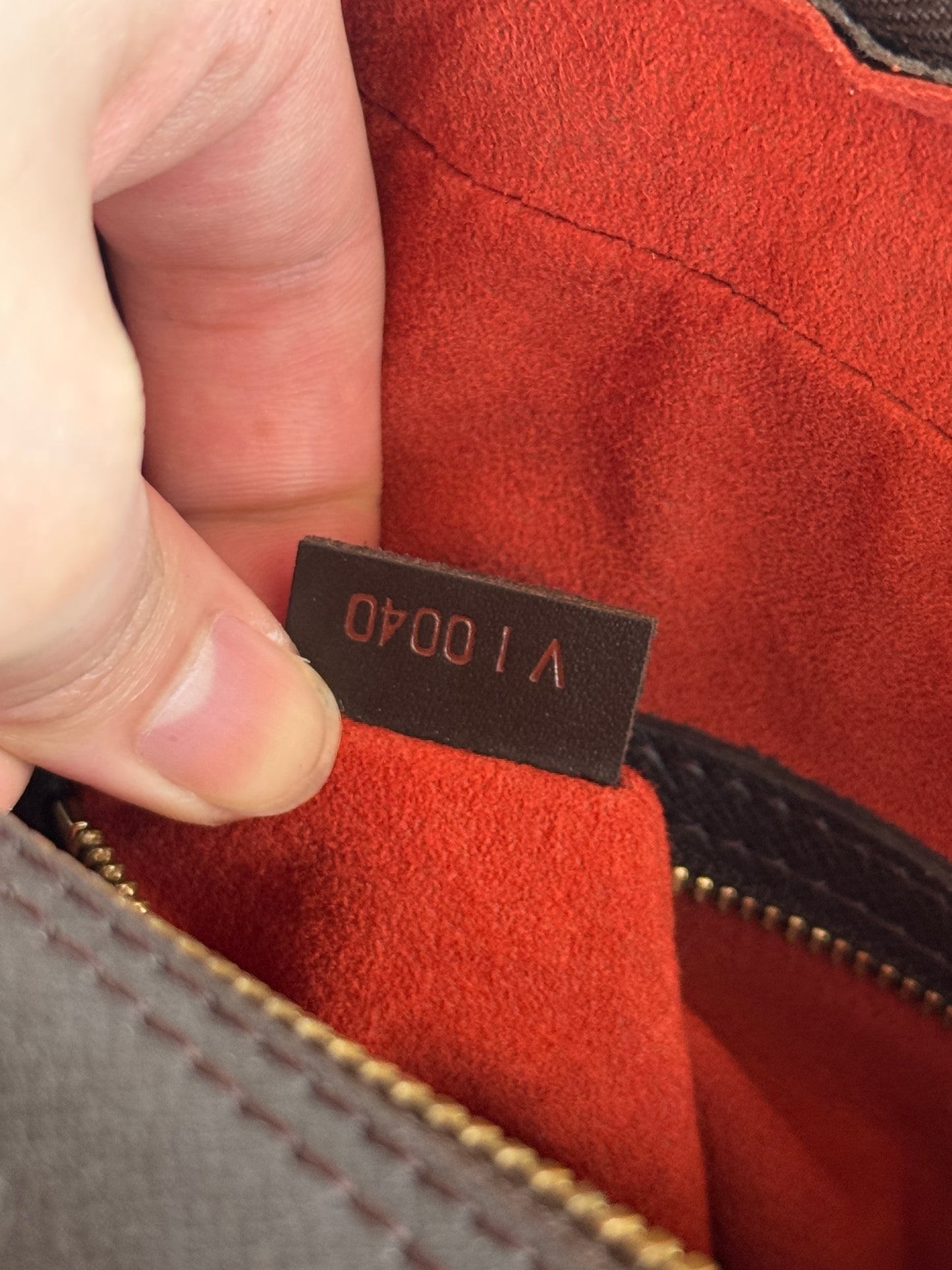 LOUIS VUITTON Triana Ebene Damier Bag