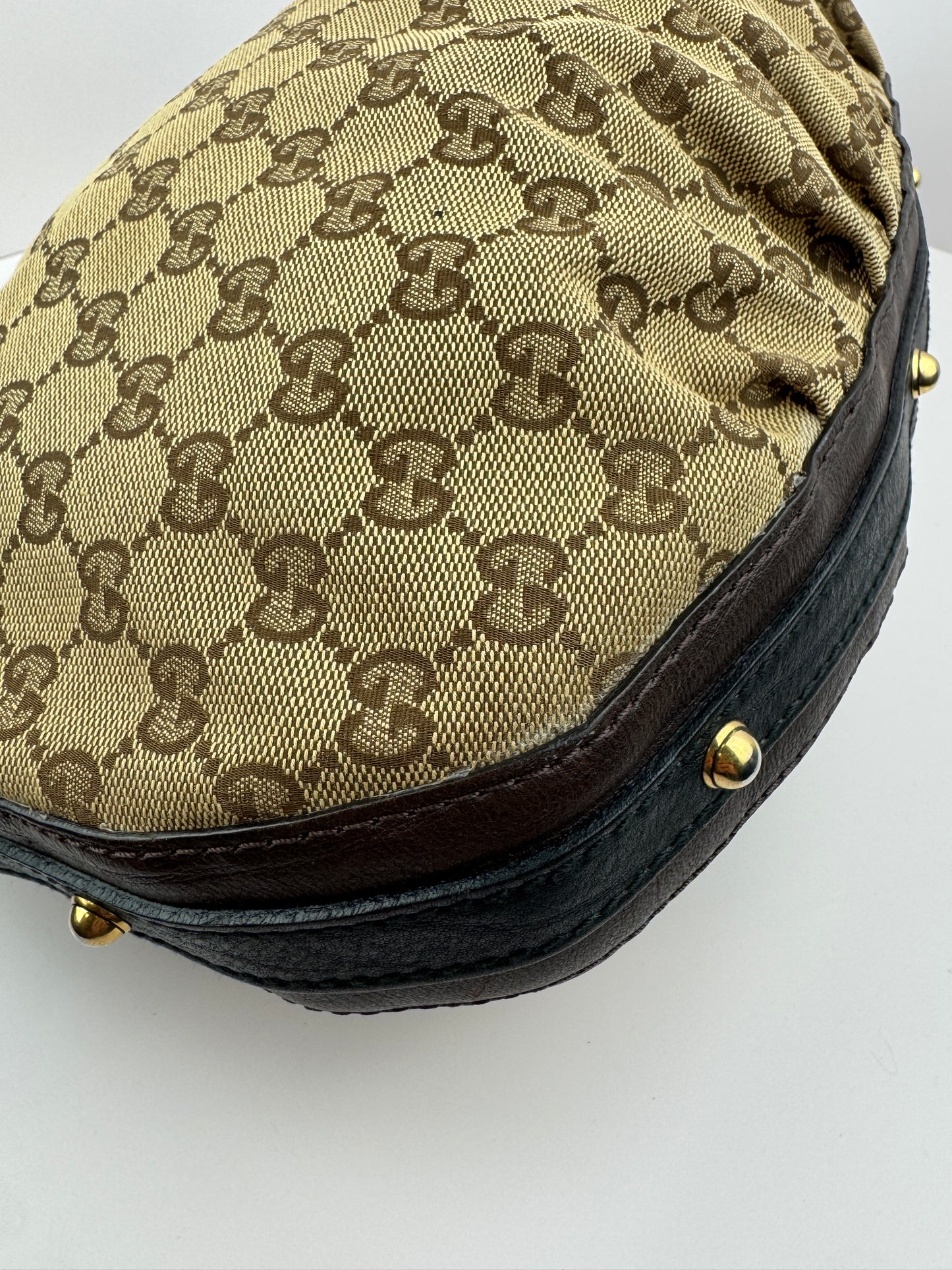 Gucci Hobo GG Interlocking Canvas Brown