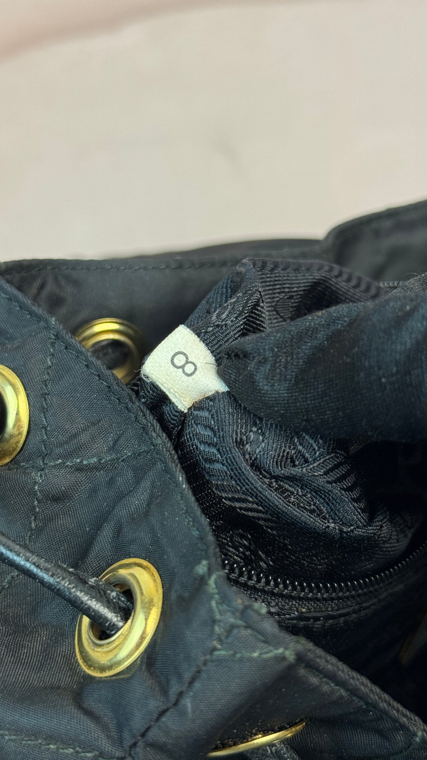 Prada Quilted Nylon Backpack Black