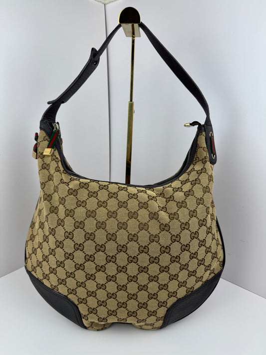 Gucci Web Bow Hobo GG Canvas