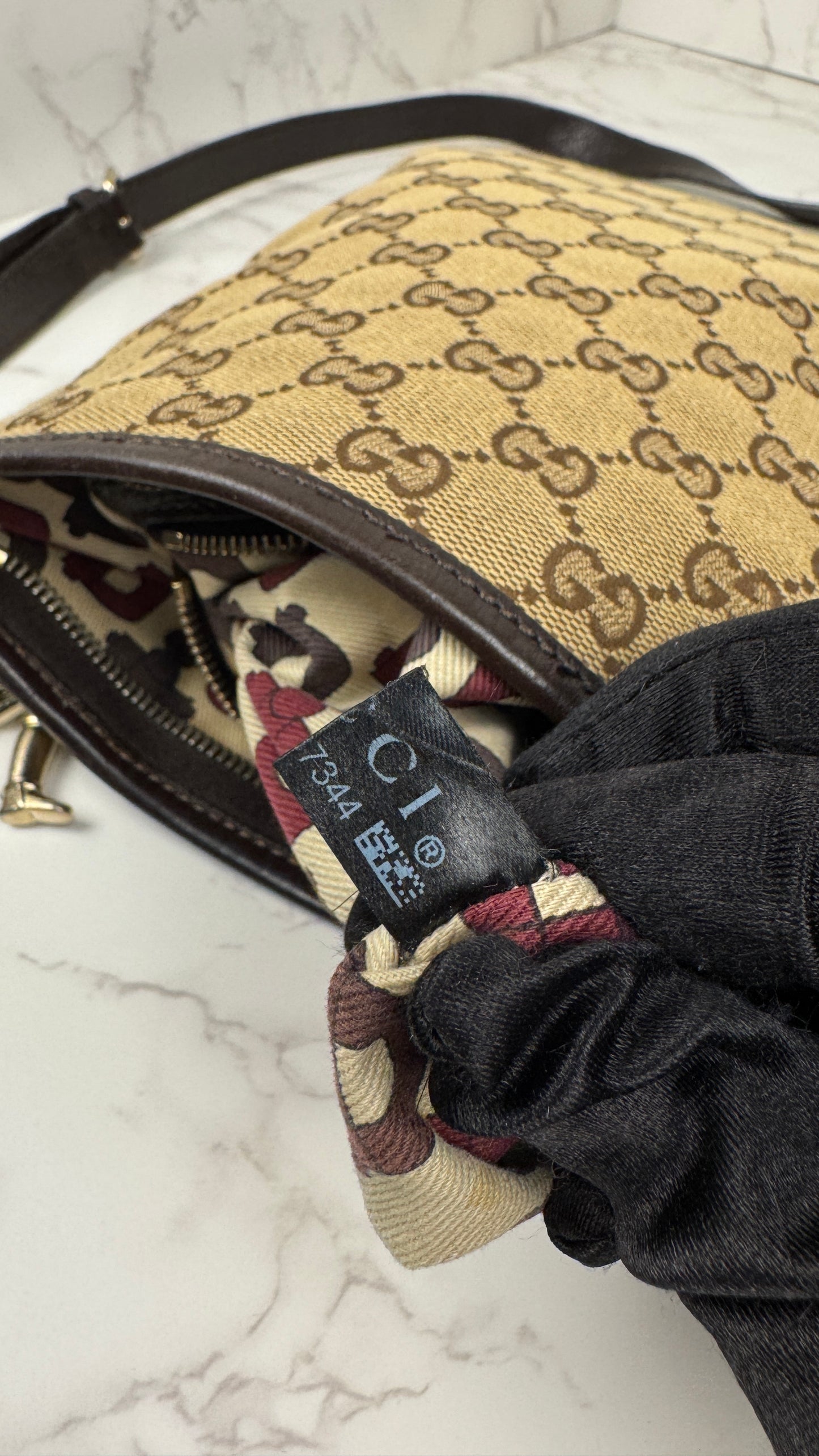 Gucci Jolicoeur GG Canvas Crossbody Brown