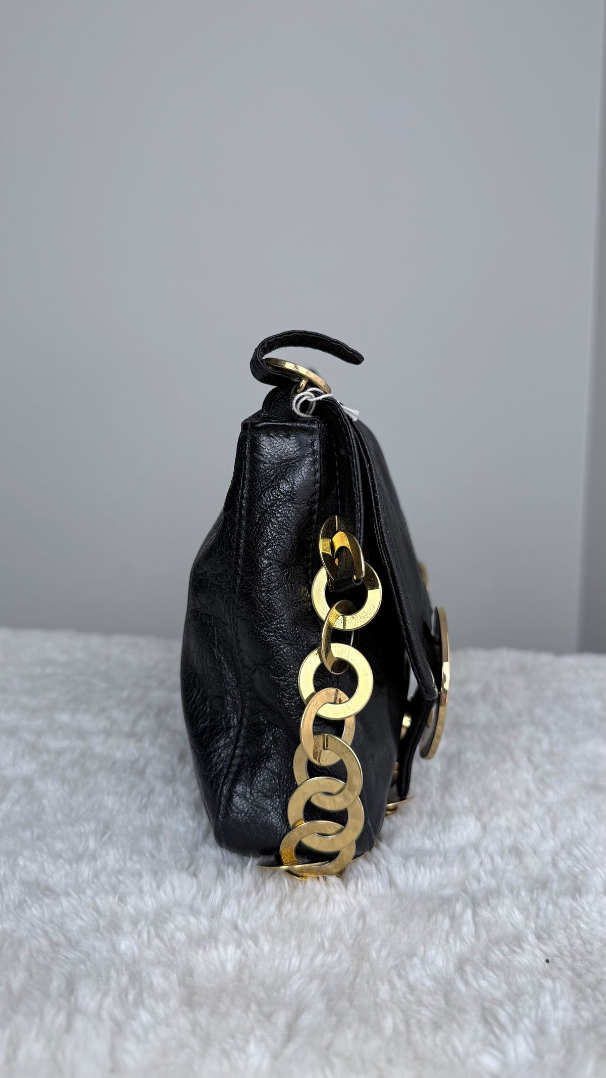 FENDI shoulder FF Leather Black