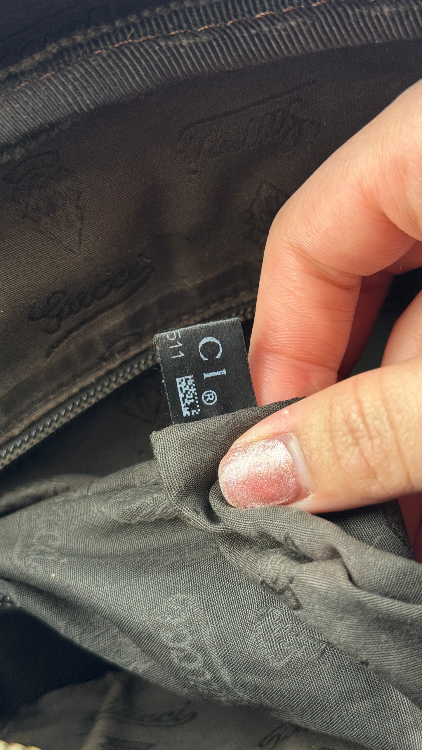 Gucci Front Zip Leather Messenger Brown