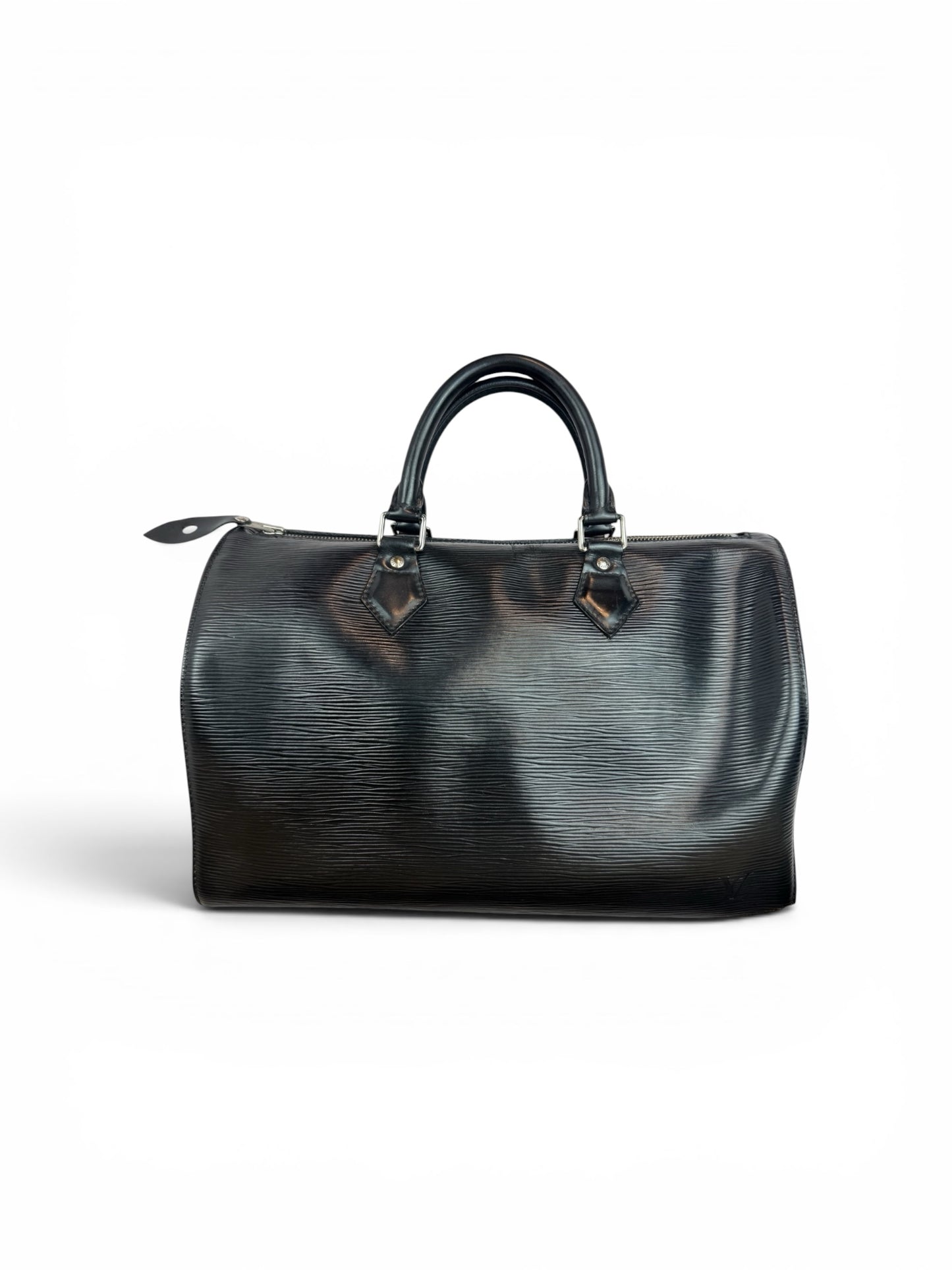 LV06π Louis Vuitton Speedy 35 Epi Black (COA included Code SP1037)
