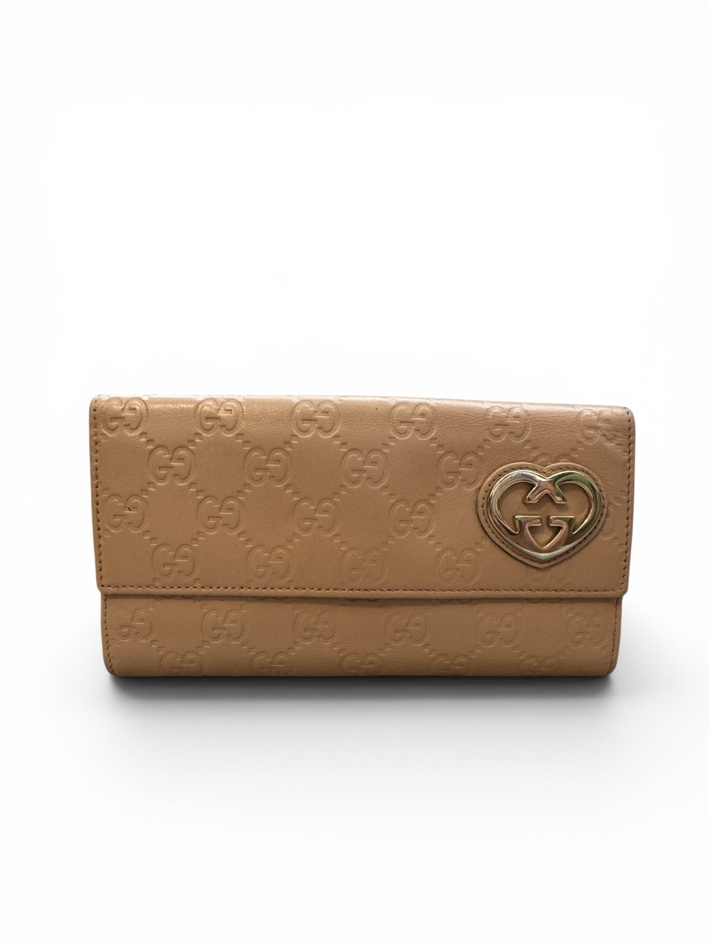WA14π Gucci heart leather wallet