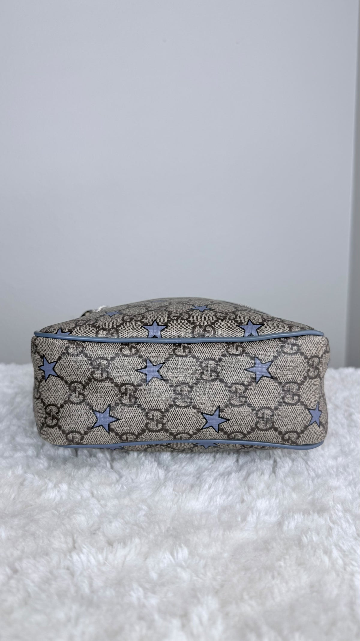 GUCCI GG Supreme Star Crossbody Coated Canvas Blue