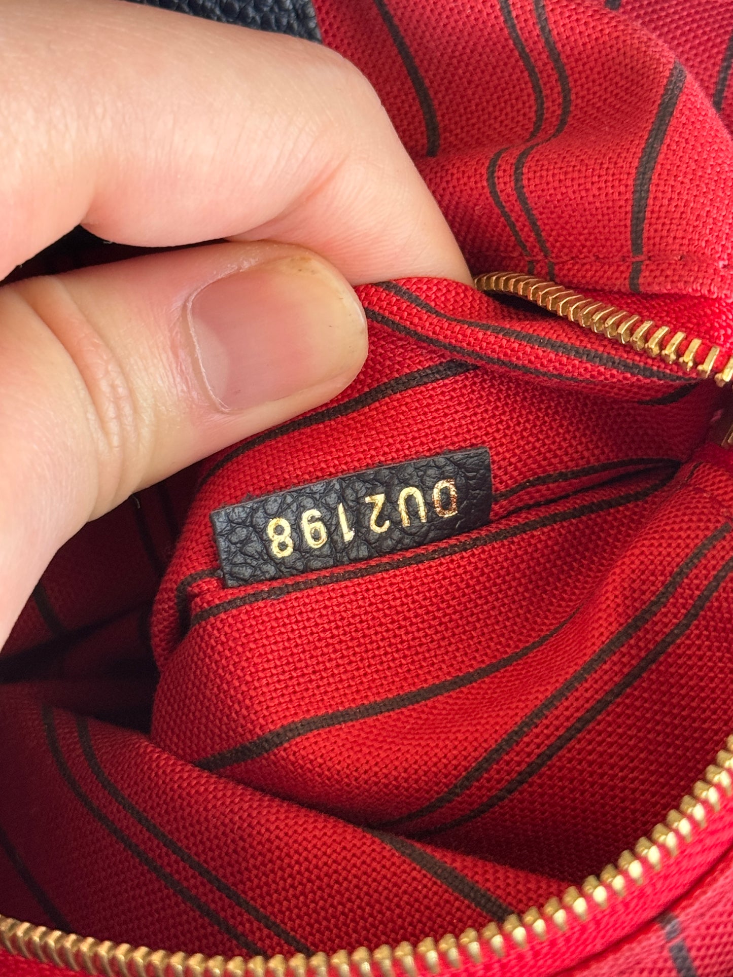 LOUIS VUITTON speedy25 Bandoulière Monogram Empreine Leather Navy