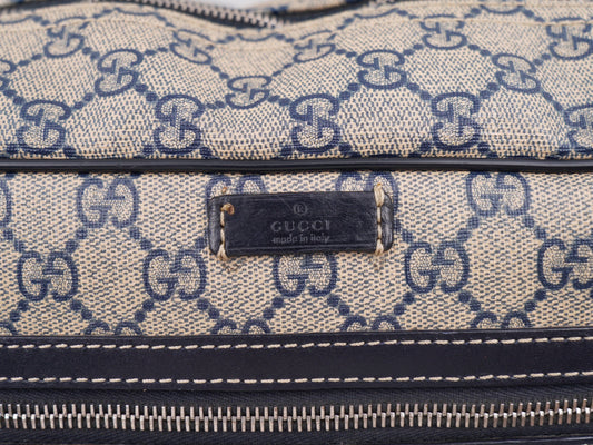 Gucci Front Zip Messenger Navy