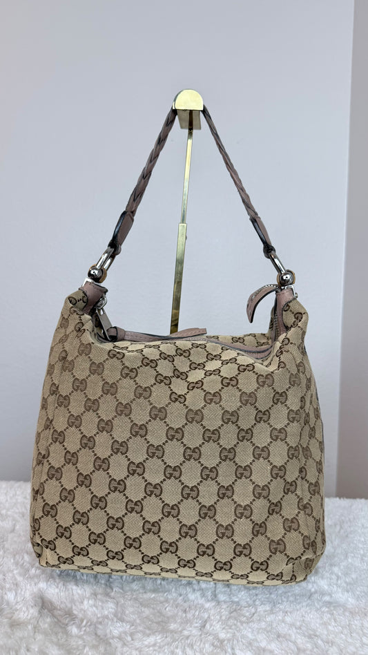 Gucci Bamboo Hobo GG Canvas Shoulder bag