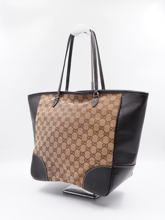 GUCCI GG Canvas and leather "Bree" Tote bag (Vintage)