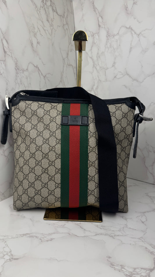 Gucci Web Crossbody Monogram Dark