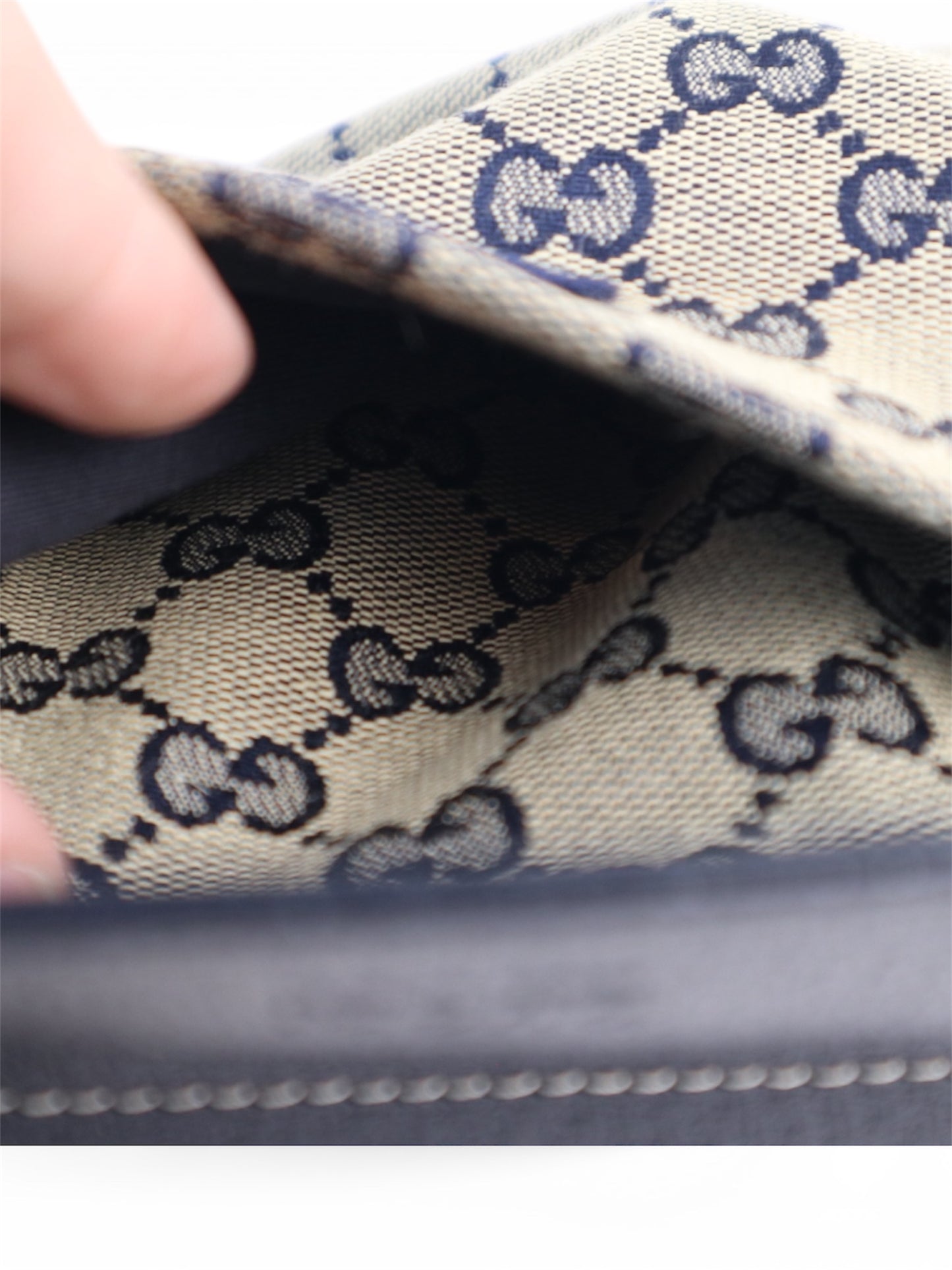 Gucci Vintage Double Belt Bag GG Canvas