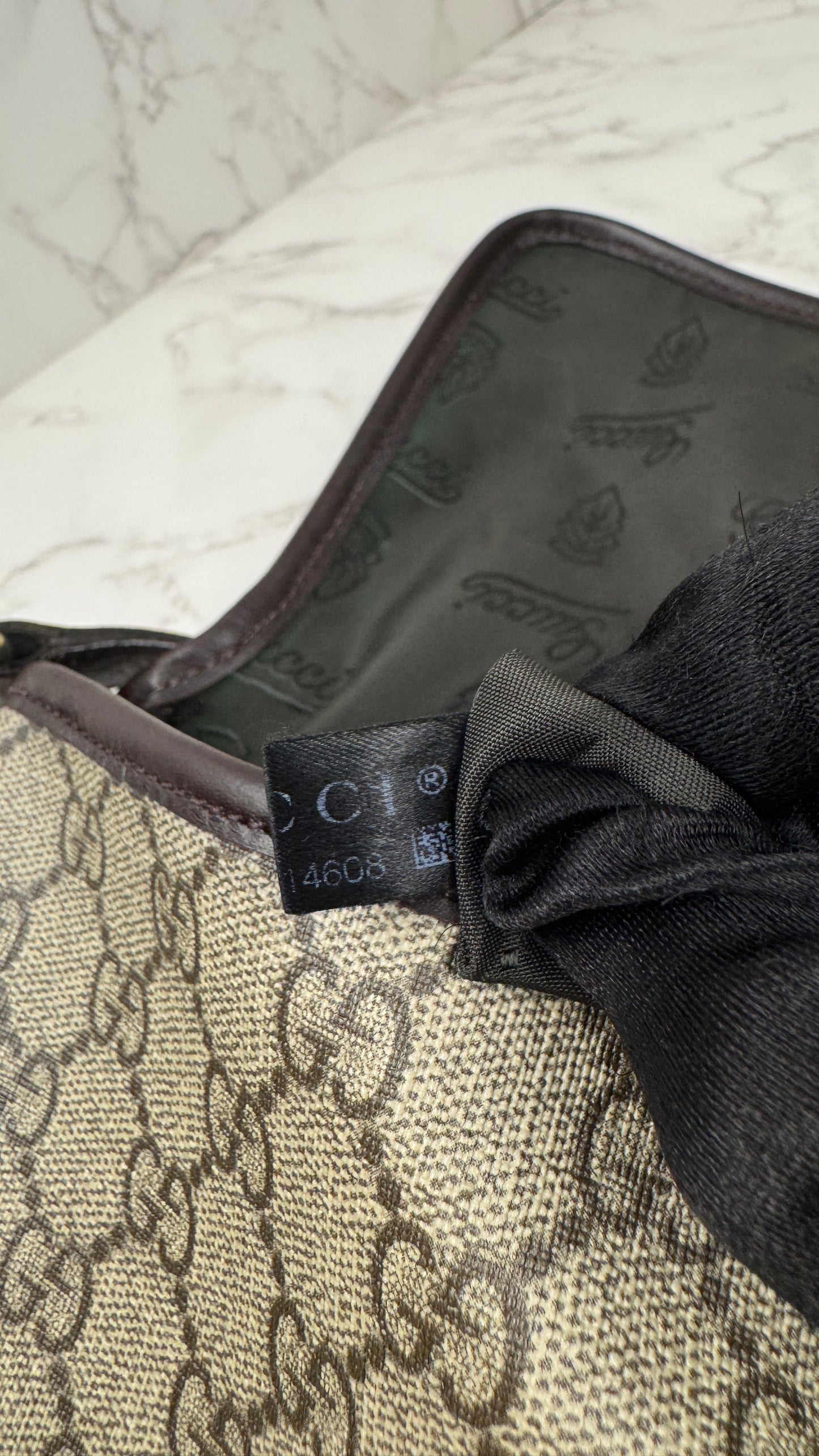 Gucci Flap Messenger Coated Canvas Monogram Brown