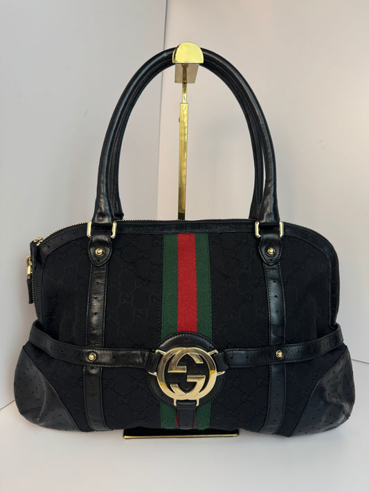 Gucci Web Stripe Interlocking logo GG Canvas