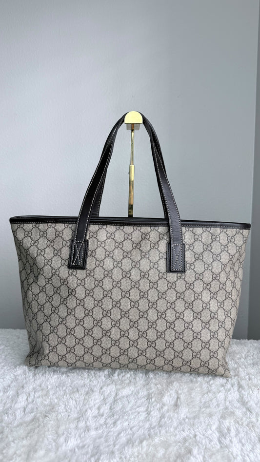 GUCCI Tote Medium GG Supreme Dark brown