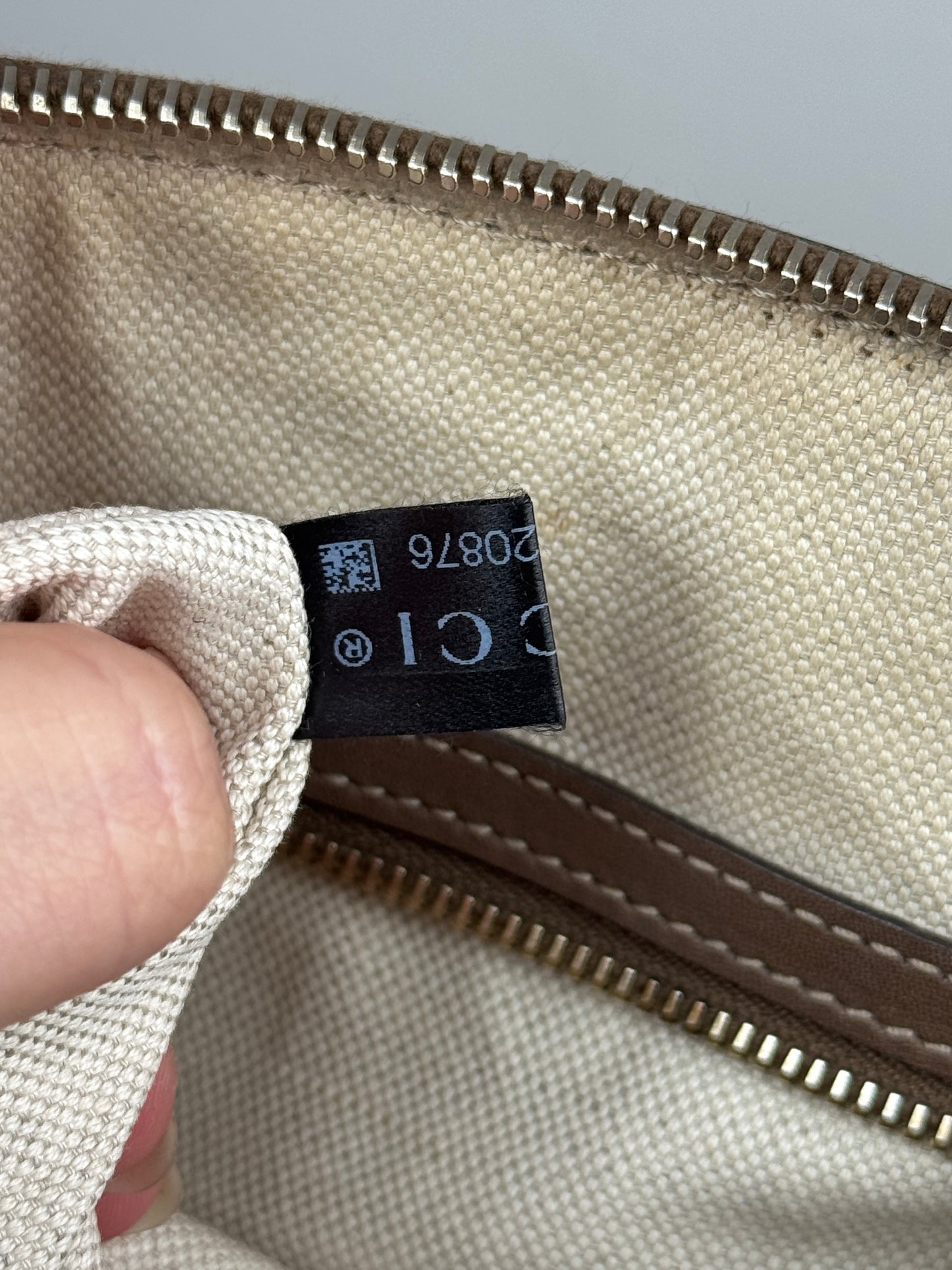 GUCCI Nice Dome GG Supreme Coated canvas Brown