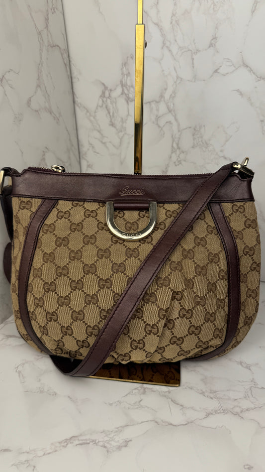 Gucci Abbey D-ring GG Canvas Brown