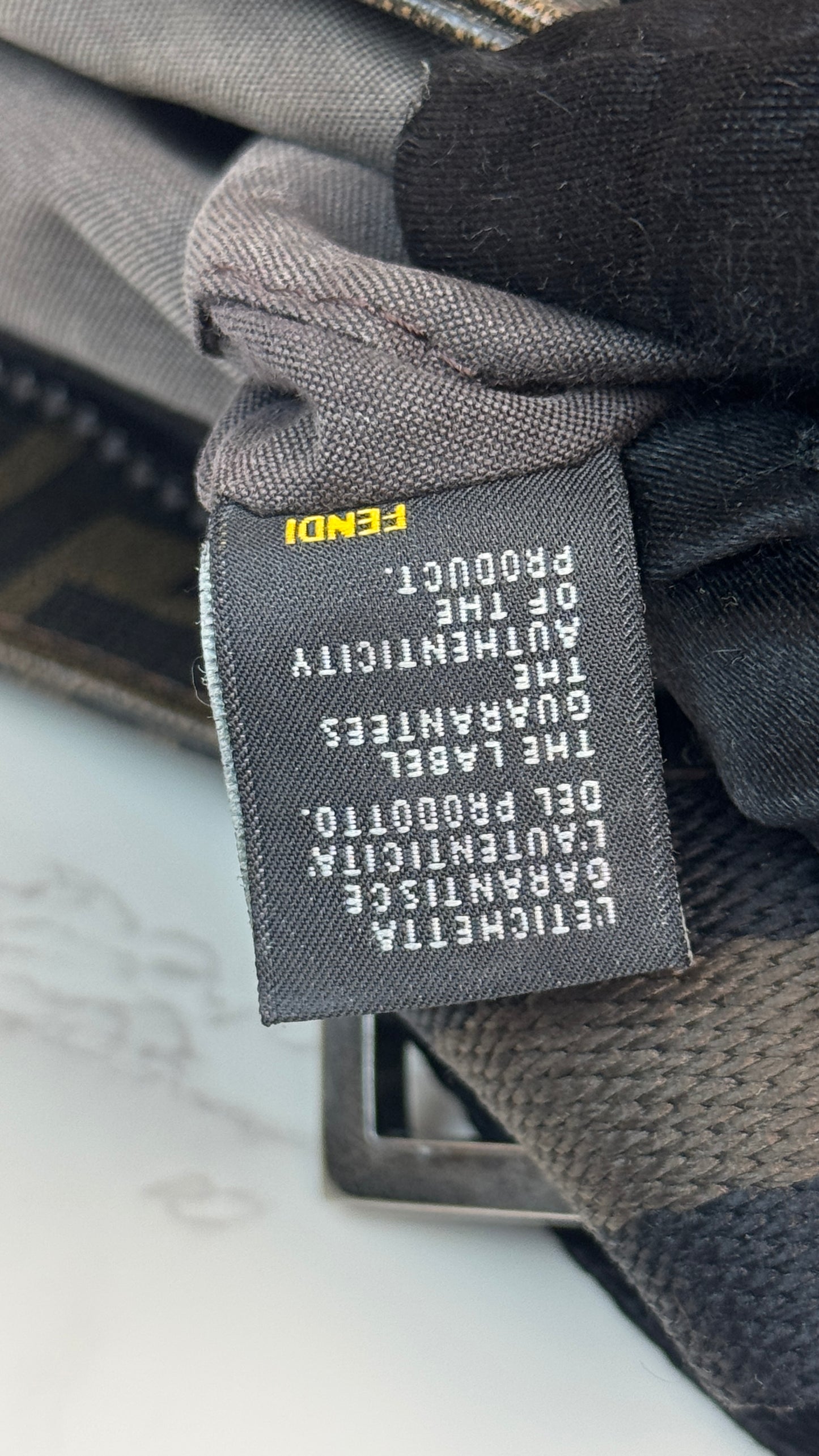 Fendi Zucca Canvas Crossbody Brown