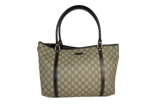 Gucci Joy Tote GG Coated Canvas Dark Brown