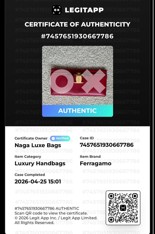 Ferrragamo vara Bow saffiano red