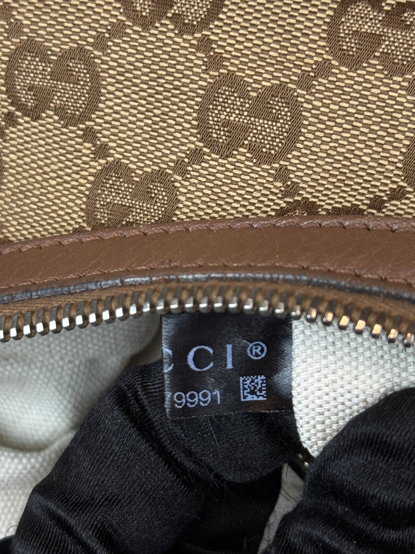 GUCCI Miss GG Hobo GG Canvas with Leather Brown