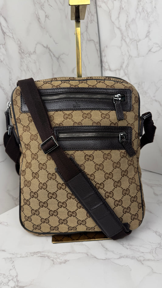 Gucci GG Canvas Crossbody Brown