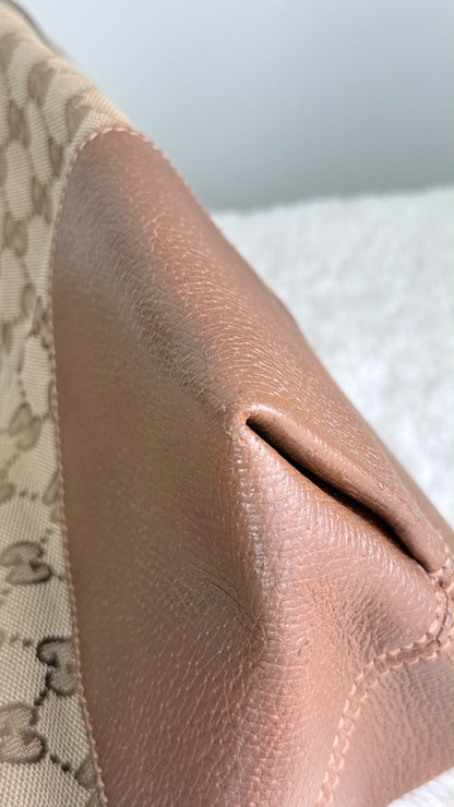 GUCGI Bree Tote GG Canvas Brown