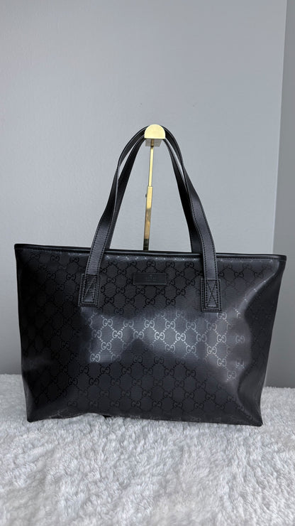 GUCCI Tote Medium GG Supreme Emprine Black Monogram