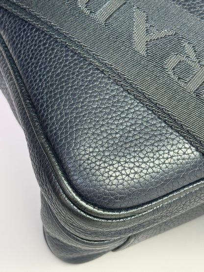 PRADA Pocket Leather Messenger Navy