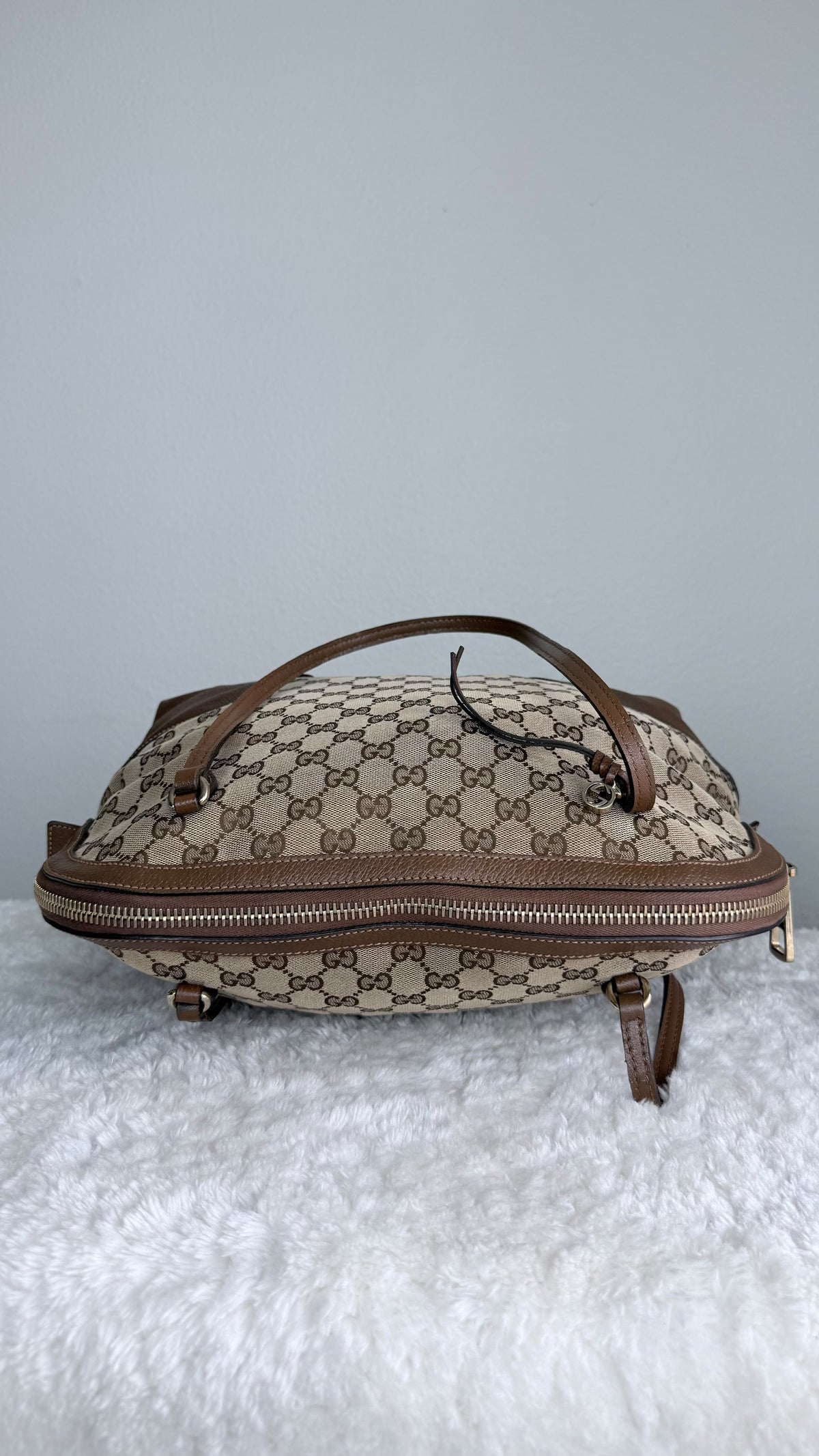 GUCGI Bree Tote GG Canvas Brown