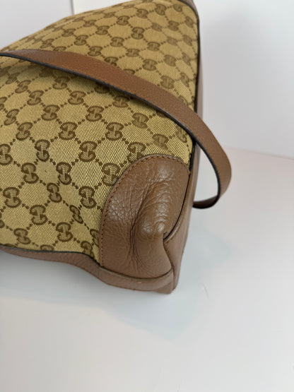 GUCCI Miss GG Hobo GG Canvas with Leather Brown