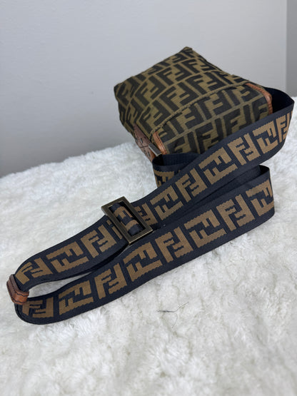 FENDI FF Flap Messenger Mini bag Zucca Canvas