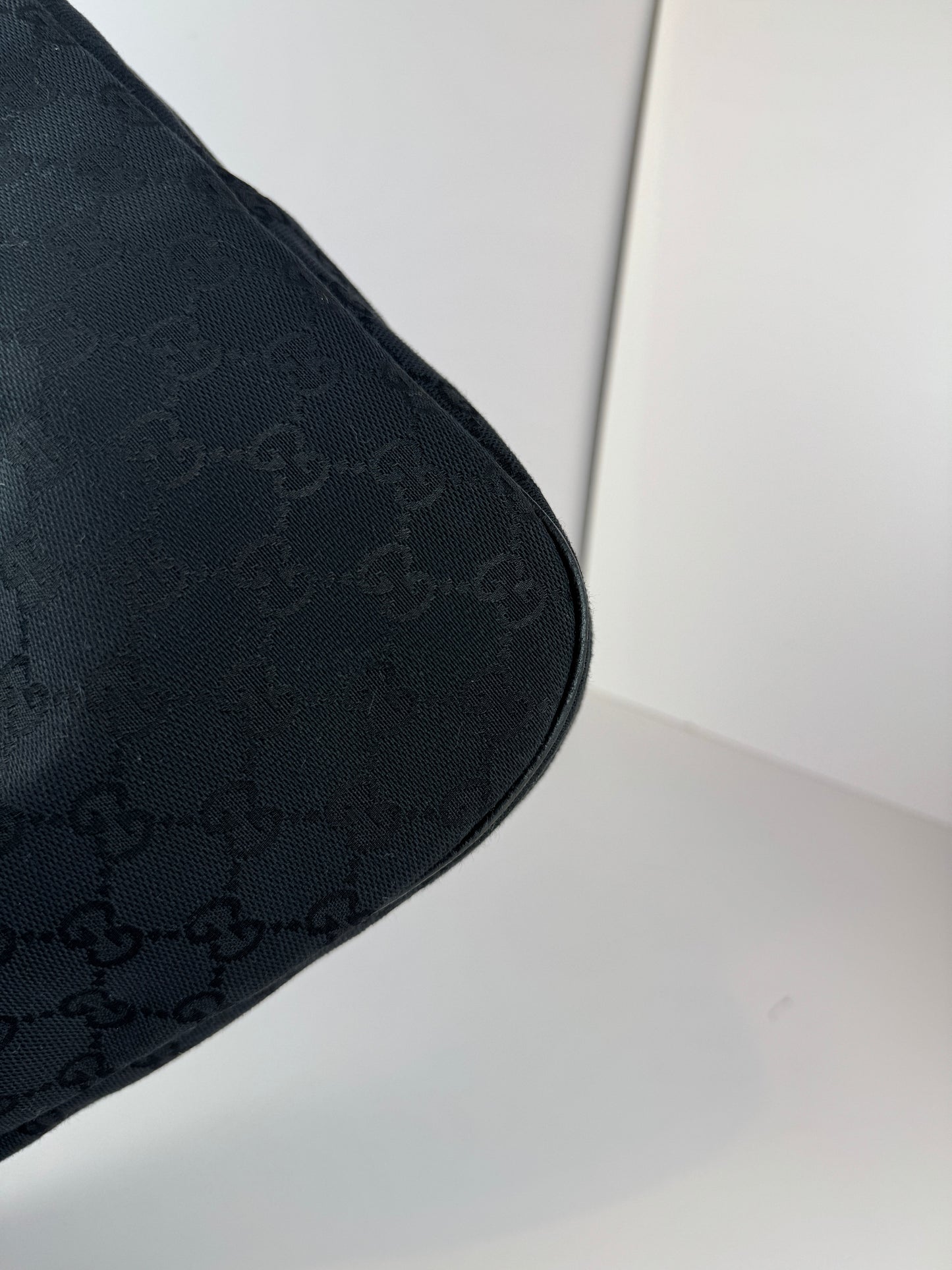 Gucci Hobo GG Canvas Black Shoulder Bag