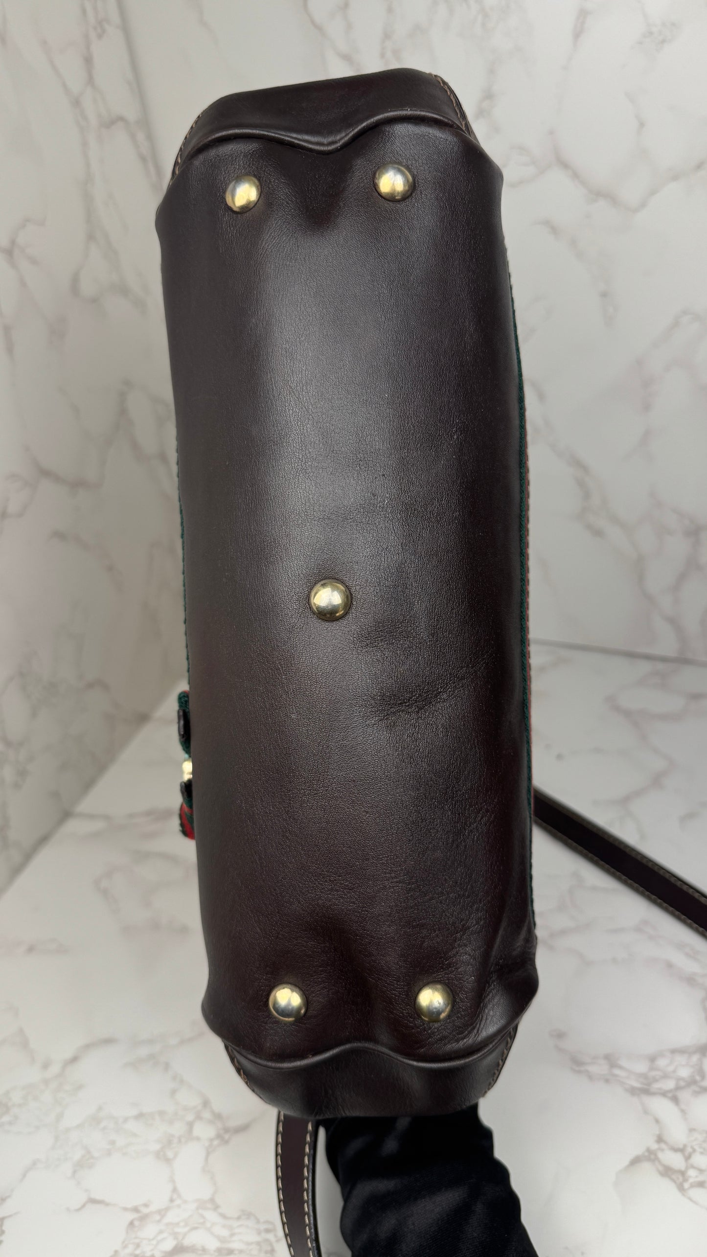 Gucci Mayfair Handle GG Canvas Brown