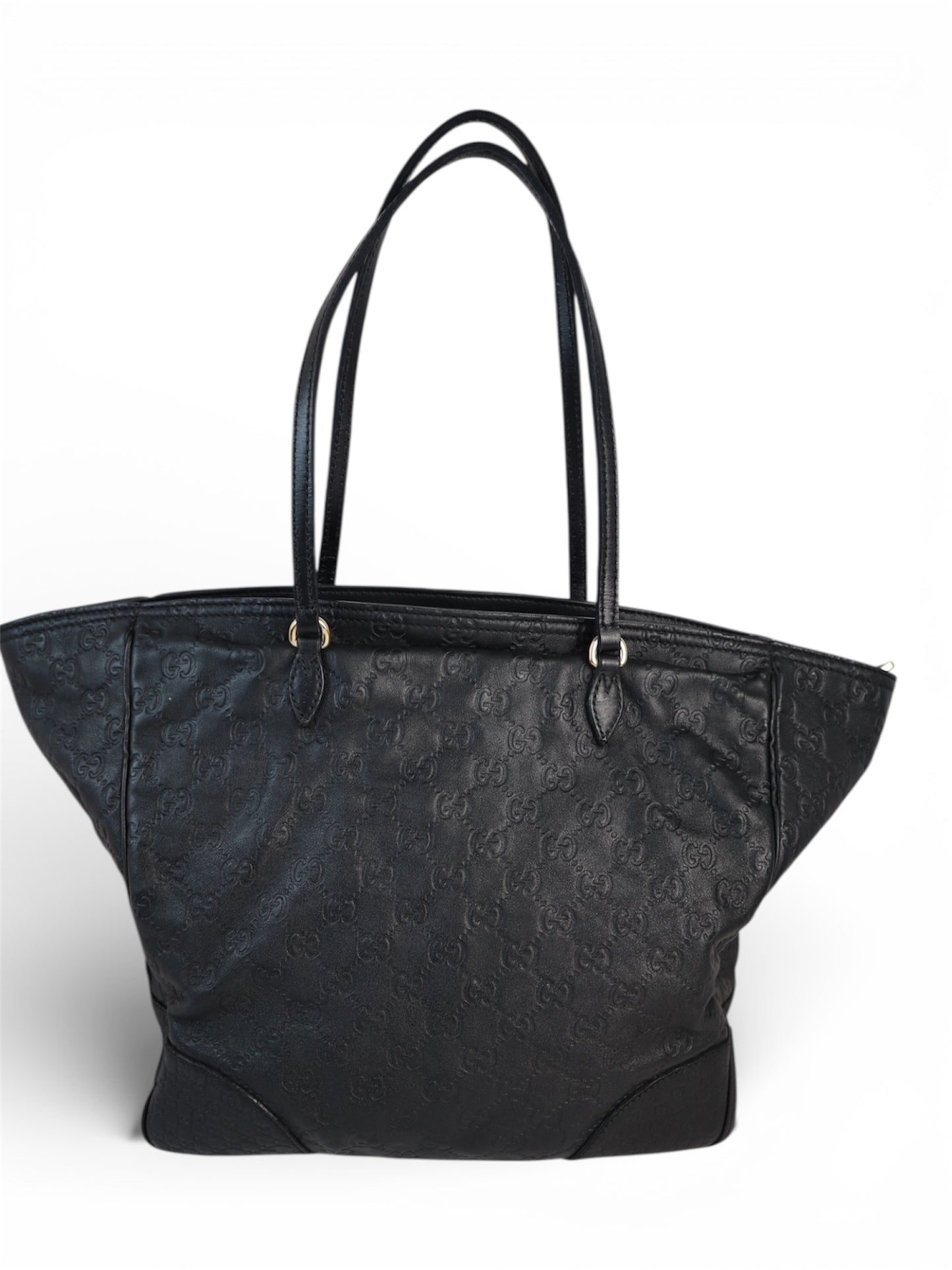 Gucci Bree Shopping Tote Leather Black Monogram