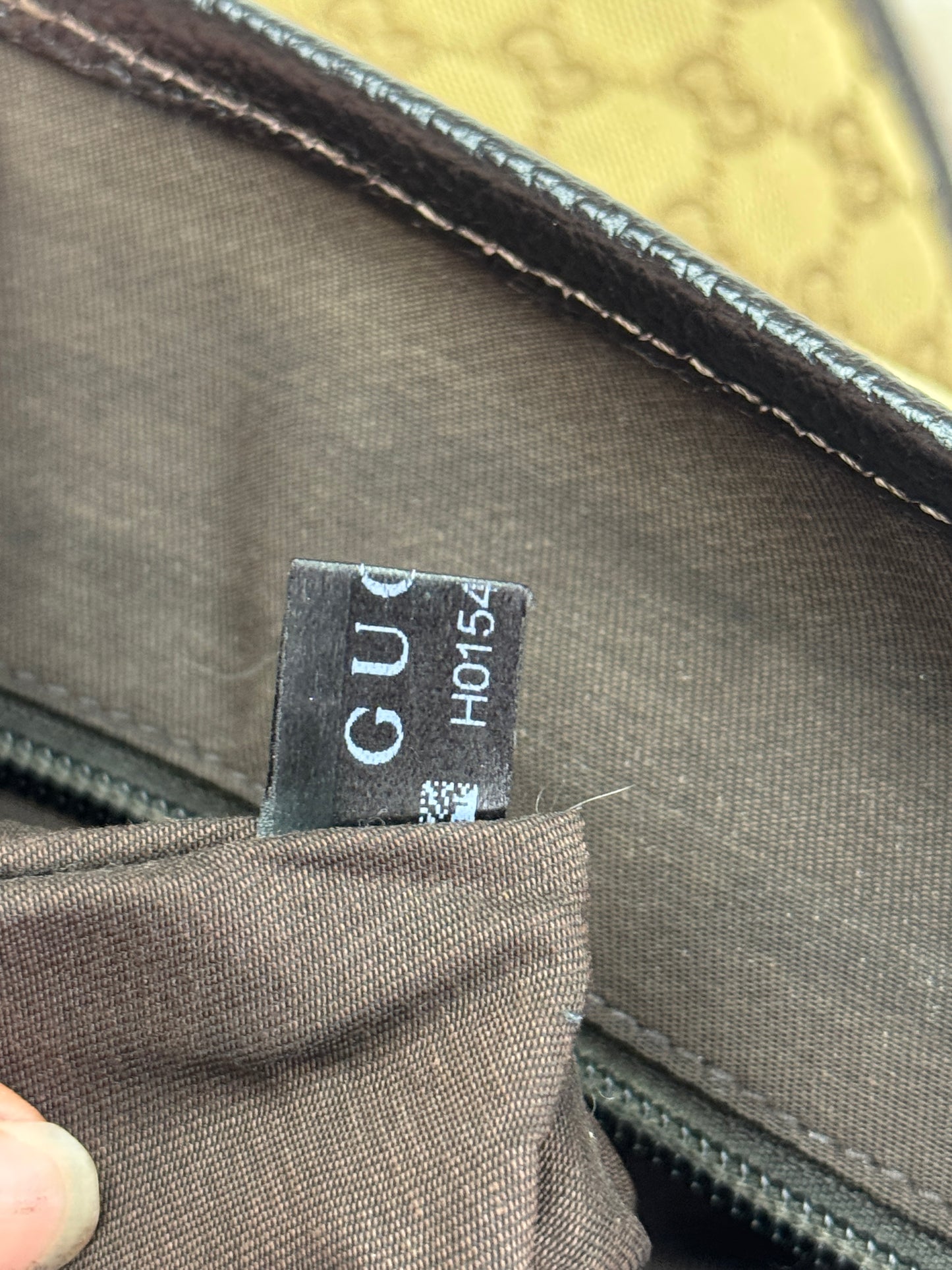 GUCCI Web Strap Messenger GG Canvas Brown