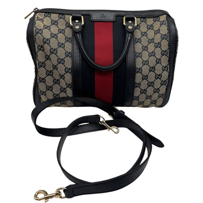 Authentic Gucci Boston GG Canvas Navy Blue