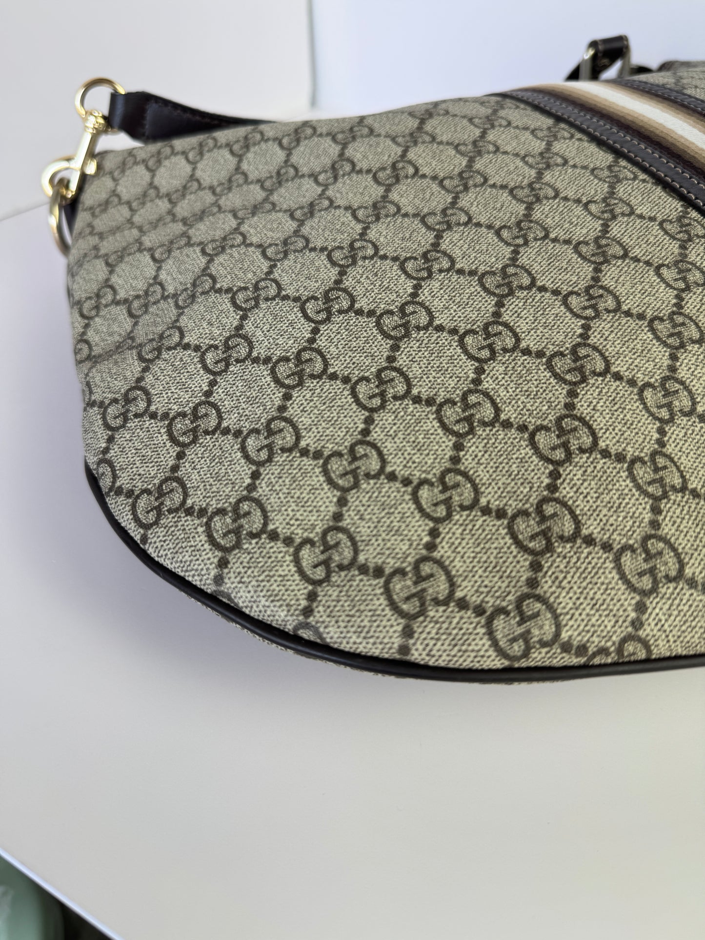 GUCCI GG Supreme Retro Web Two Ways Tote