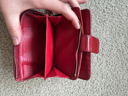 Prada leather Red wallet