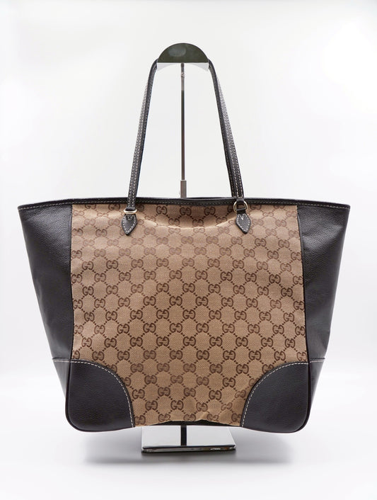 GUCCI GG Canvas and leather "Bree" Tote bag (Vintage)