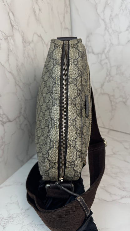 Gucci GG Canvas Messenger Brown