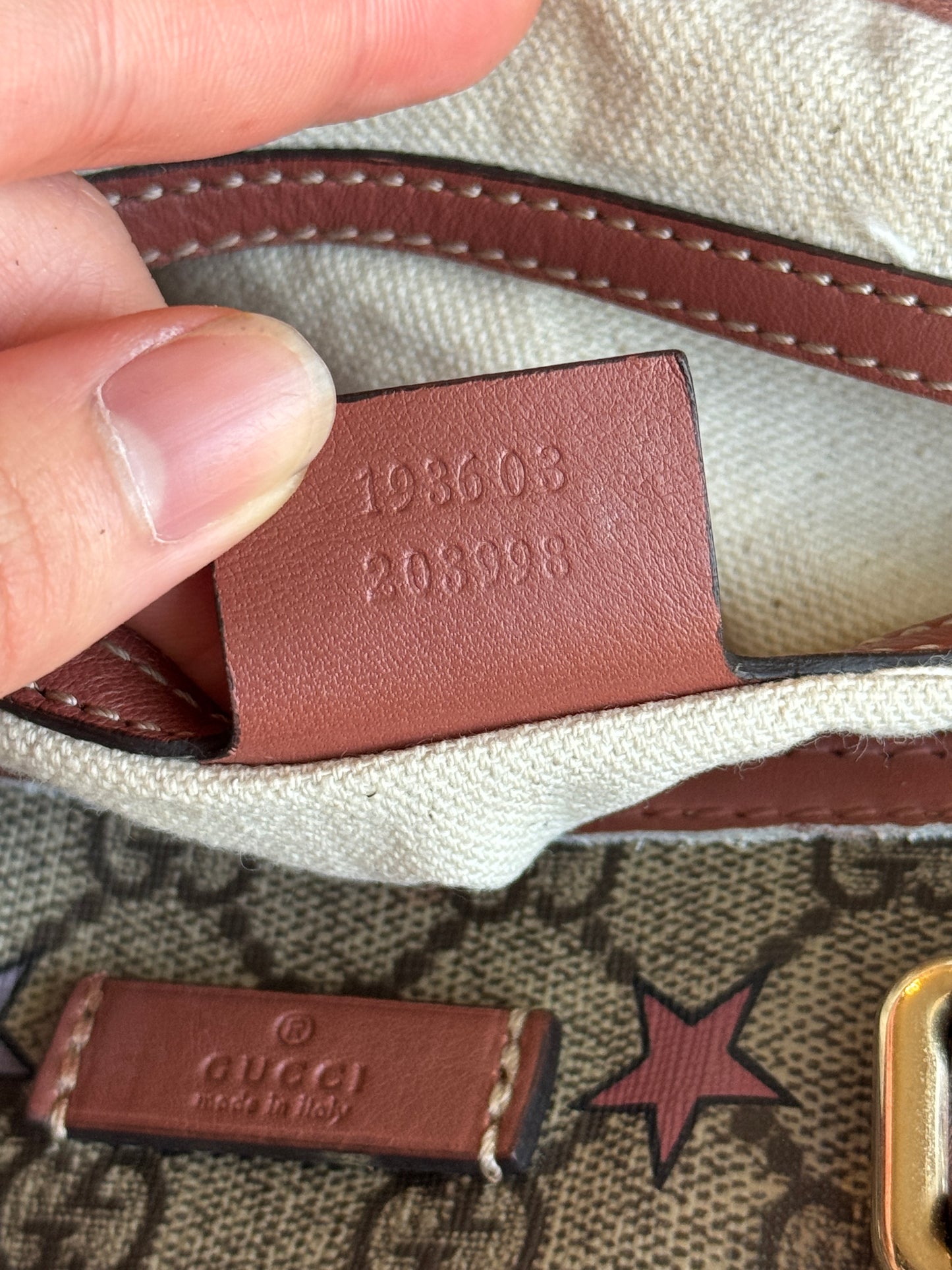 GUCCI Boston Star Limited Edition Coated canvas Pink