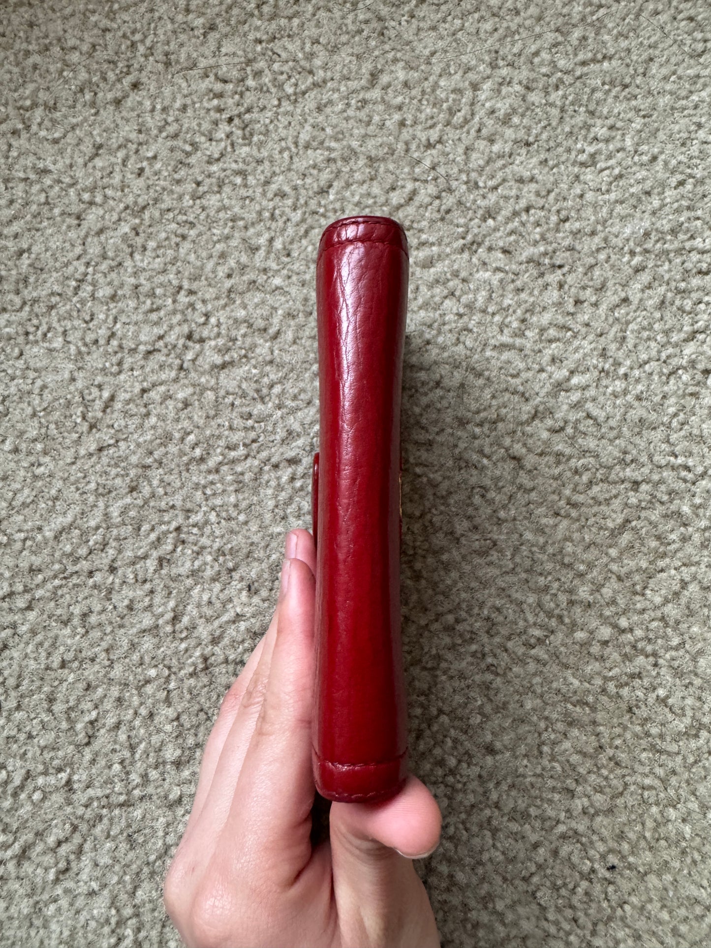 Prada leather Red wallet