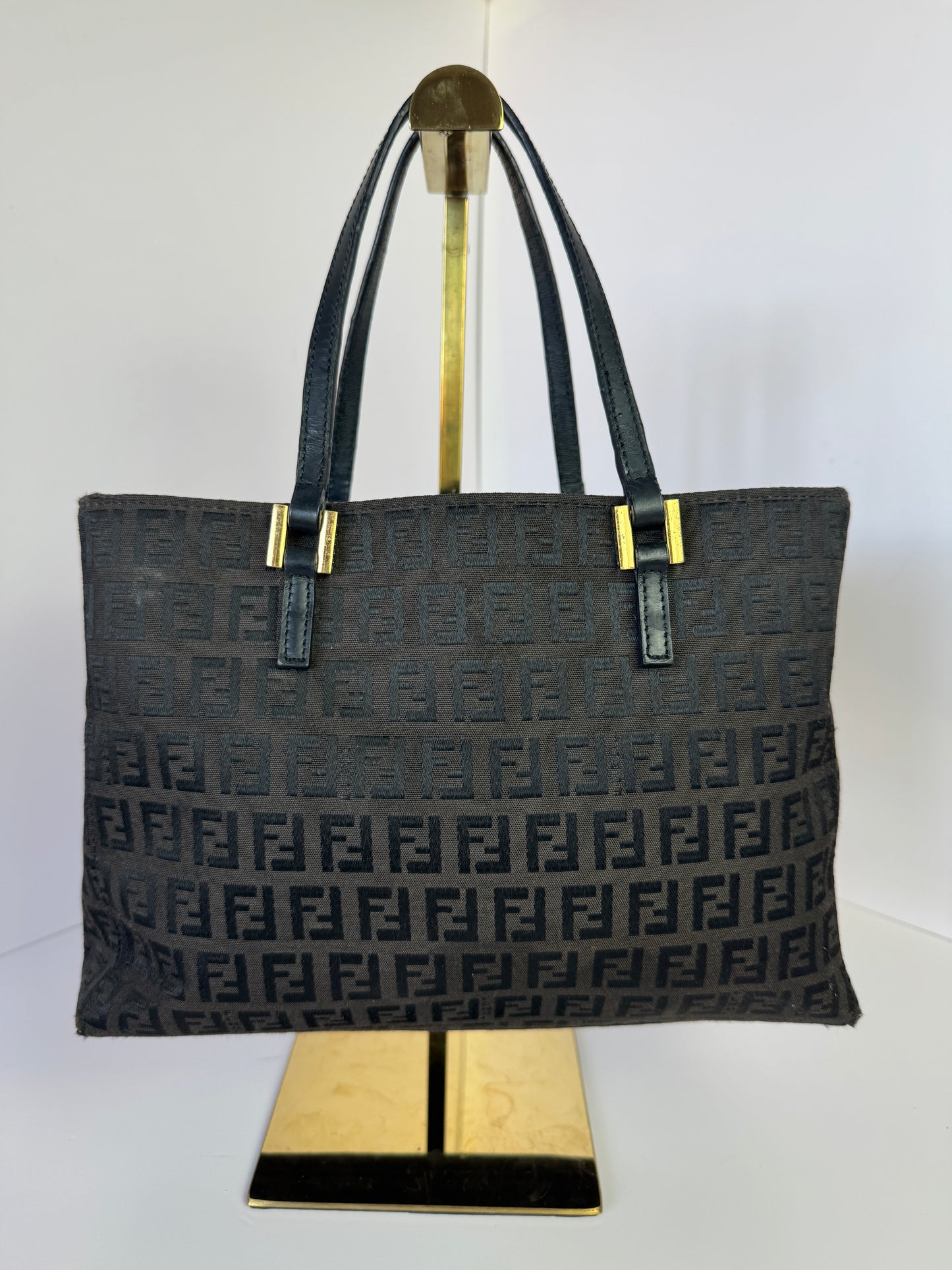 FENDI Vintage Shopping Tote Zucchino Canvas Small